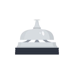 Colorful reception bell logo. Hotel service sign. Icon for websites and apps mobile in minimalistic flat design.