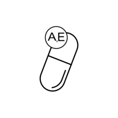 Vitamin A,E  icon.  icon for website design and development. Vector design