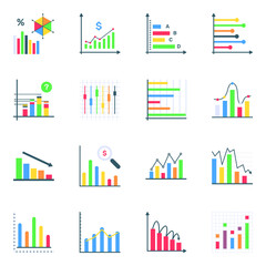 
Pack of Business Infographics Flat Icons
