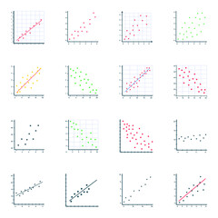 
Pack of Scatter Plots Flat Icons
