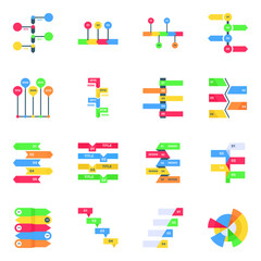 
Pack of Binary Tree Diagrams Flat Icons
