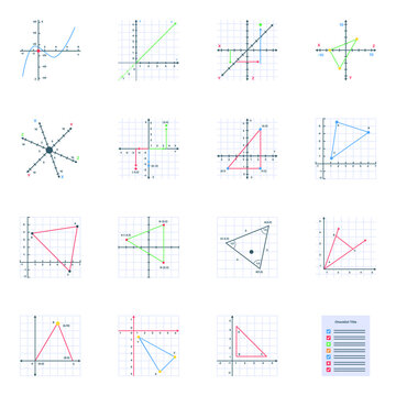 
Pack of Scatter Plots Flat Icons
