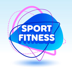 Vector activity emblem Sport Fitness. Isolated creative Logo. Abstract shape Sign