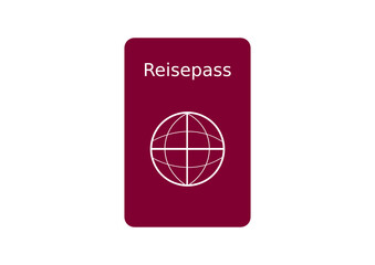 Symbol eines deutschen Reisepasses
