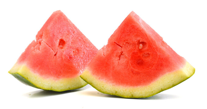 watermelon slices isolated on white background
