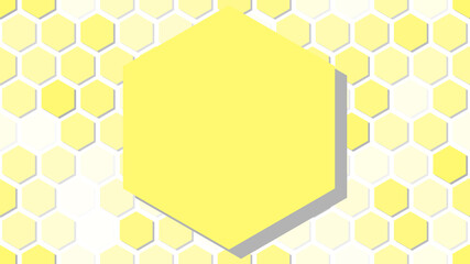 Background of yellow honeycombs. Honeycombs. Vector illustration. Yellow. Background. Honey.3d. Copy space.	