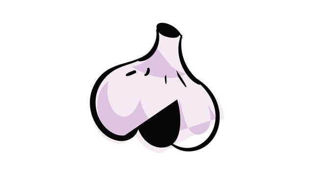 Garlic icon animation best object on white background