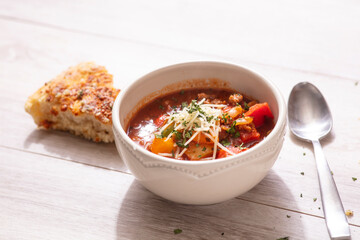 Suasage and Pepper Soup