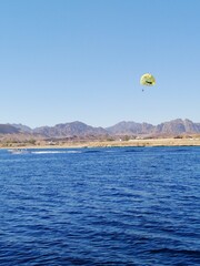 paragliding on the beach