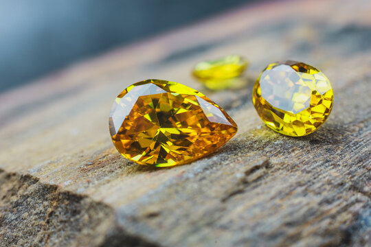 Natural Sapphire gemstone, Jewel or gems on black shine color, Collection of many natural gemstones on stone