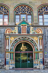 halle saale, deutschland - portal vom alten landgericht