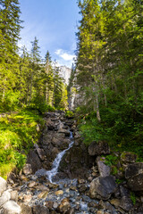 Rosenlaui glacier gorge in the Reichenbachtal valley in Switzerland
