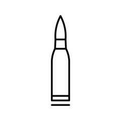 bullet icon. Weapon ammo sign. vector illustration