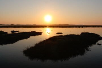 Sunset on the river, Foz do Rio Cávado, Esposende, Portugal