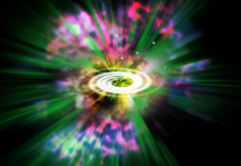 Illustrazione digitale che interpreta il Big Bang