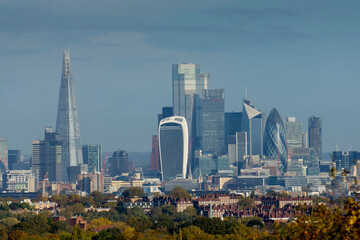 Fototapeta premium UK, England, London, cityscape from Crystal Palace
