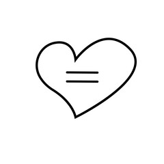Female sign Feminism Equality Heart. Vector illustration