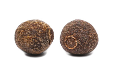 Aromatic allspice isolated on white background