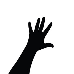 a hand silhouette vector
