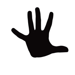 a hand silhouette vector