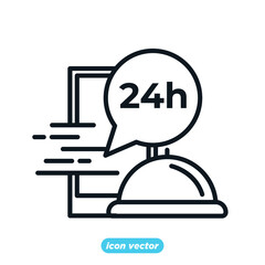 Food delivery icon template color editable. contactless delivering, fast food distribution symbol vector illustration for graphic and web design.