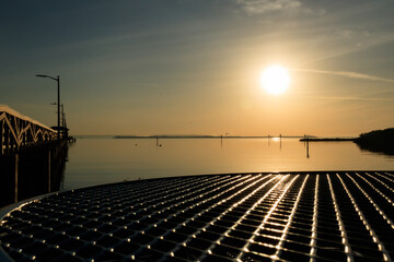 Table at sunrise on the Bay