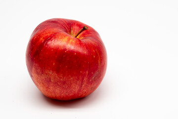 Red apples isolated in white background