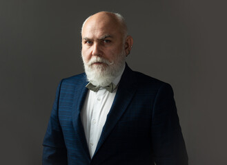 Serious Senior. Middle aged man. Grandfather, grandpa.