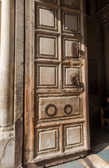 Main door at the Church of Holy Sepulchre.