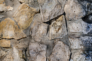 Masonry stone wall.