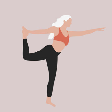 Illustration of a girl in a yoga pose