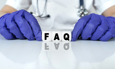 The doctor put together a word from cubes FAQ. Frequently asked questions