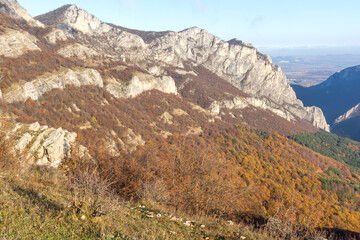 Autumn Landscape of Balkan Mountains and Vratsata pass, Bulgaria