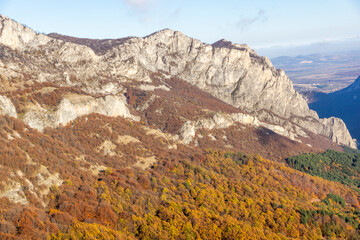 Autumn Landscape of Balkan Mountains and Vratsata pass, Bulgaria