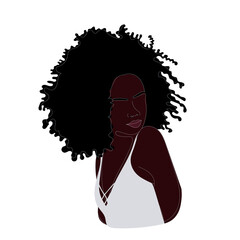 Illustration of a beautiful black girl