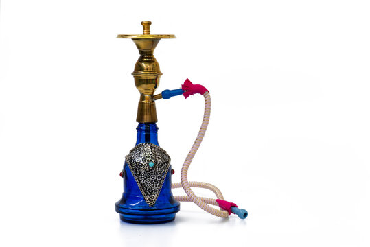 Cachimba azul aislada en blanco