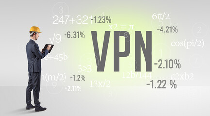 Technology Engineer in hard hat with VPN abbreviation