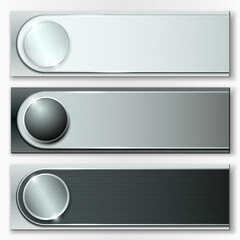 set of metal banners