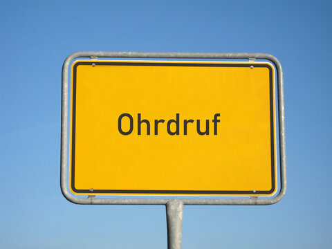 Ortsschild Residenzstadt Ohrdruf