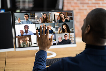 Online Video Conference Work Webinar - Powered by Adobe