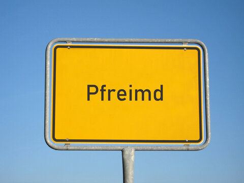 Ortsschild Pfreimd