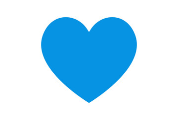 Azure heart icon flat design