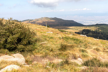 Landscape near Cherni Vrah peak at Vitosha Mountain, Bulgaria