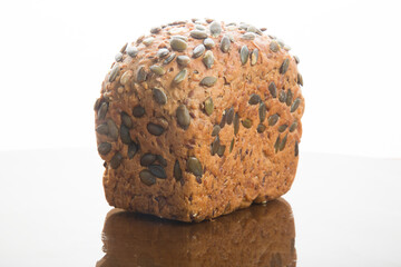 Real grain bread.Healthy bread for breakfast.