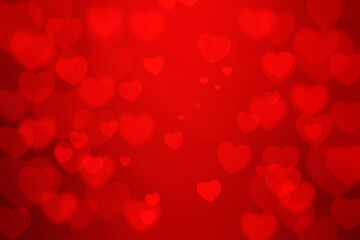 red abstract heart shape background for valentine and Christmas.