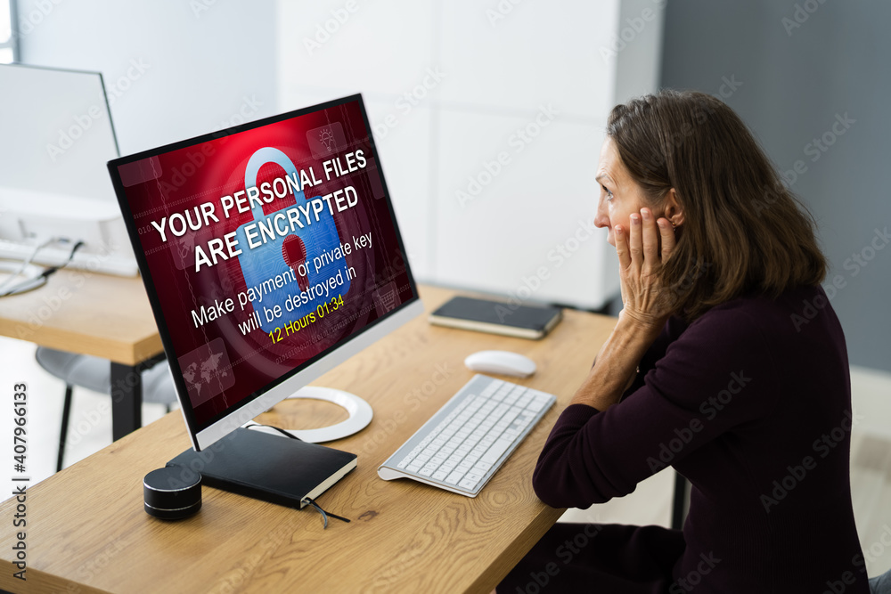 Poster Ransomware Cyber Attack Hacker Text