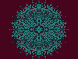 ornamental round pattern. Digital art illustration