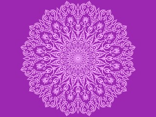 Mandala decoration ornament, isolated design element background. Tribal ethnic fashion motif for paper, textile, cloth fabric print. Digital art illustration