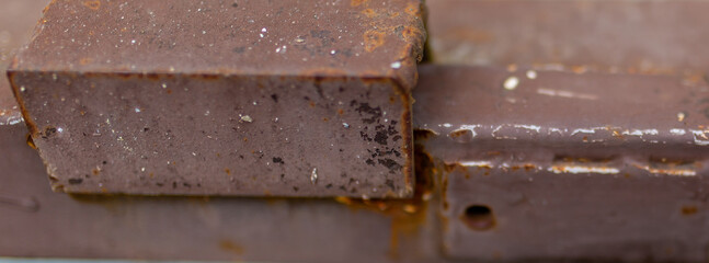 texture of painted iron with cracked paint