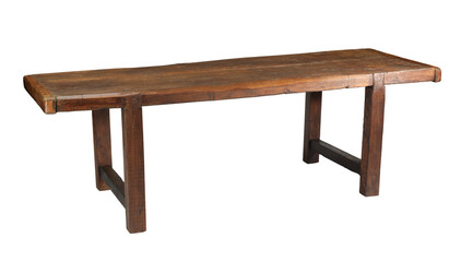 Table old farm table with clipping path.